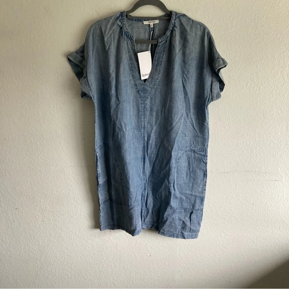 Splendid Lauren Indigo Mini Dress.  Size Small NWT - Picture 7 of 15